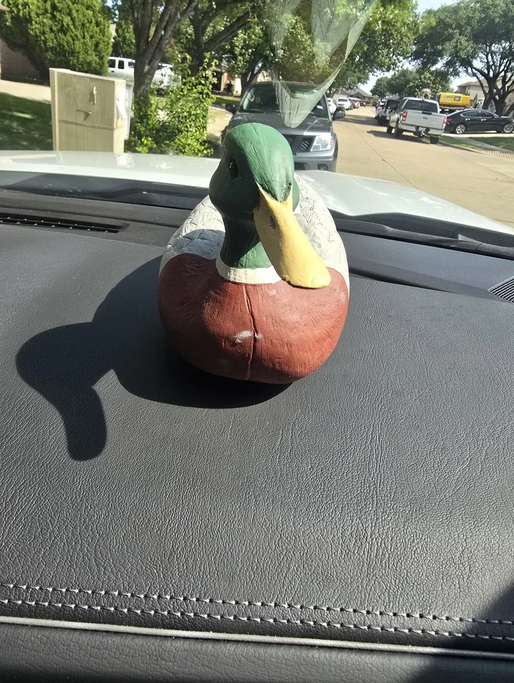 Vintage Decorative Mallard Duck Figurine  Painted By Leonard 9398